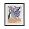Stupell Industries Modern Cat & Iris Plant Framed Print Under Glass, design by Hannah Beisang